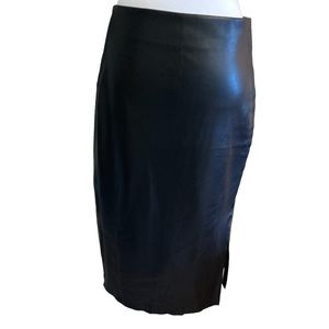 LOFT black pleather with front side slit.  Size 10
